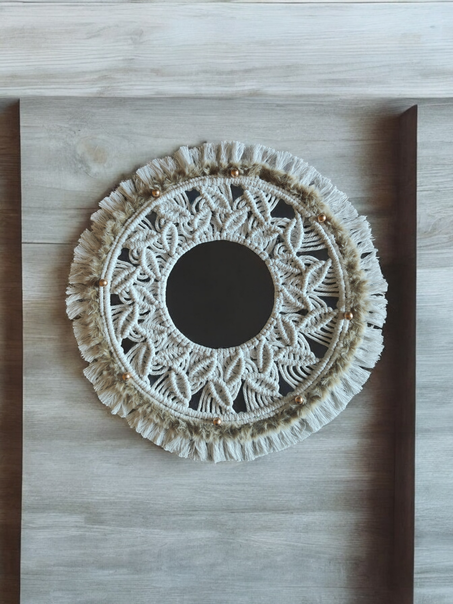 Miroir macramé