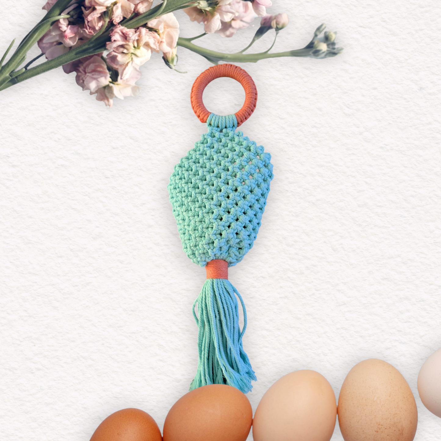Petit panier en macramé