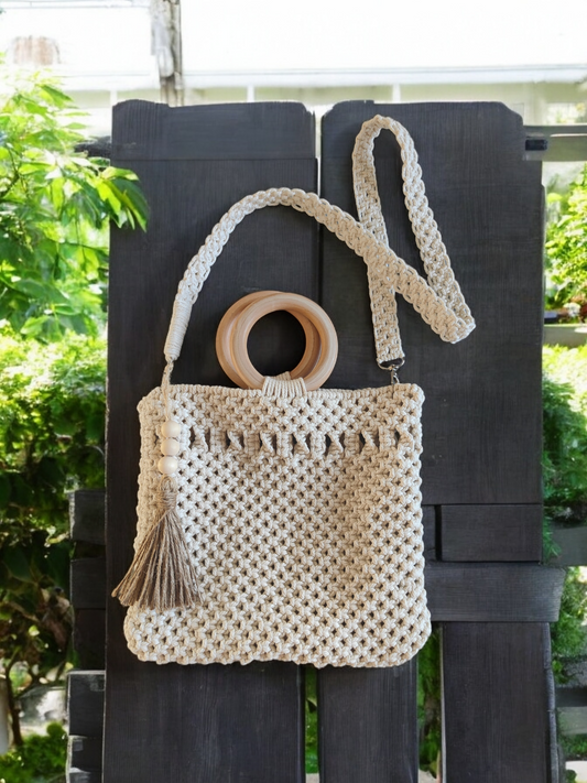 Sac bohème en macramé